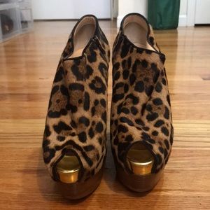 Christian Louboutin Verdun Leopard Print Pony Clog